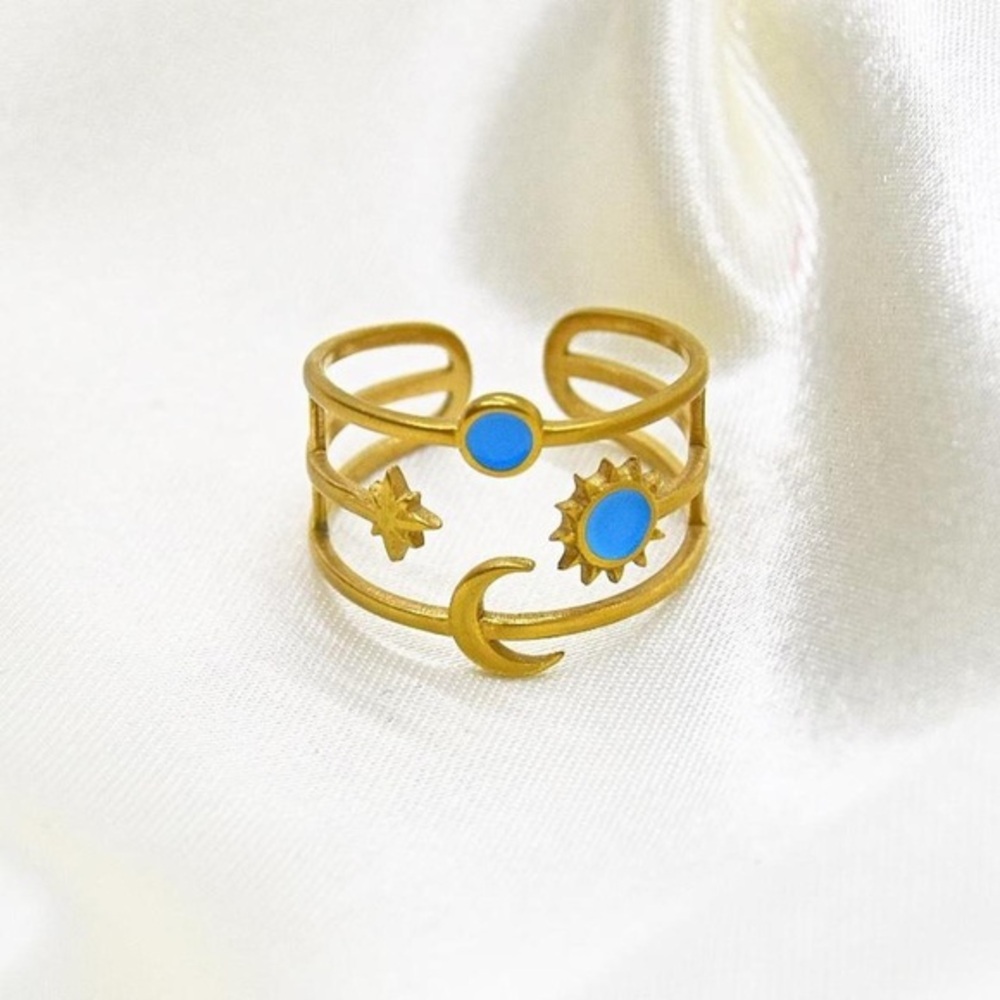 Celestial Gold Open Cuff Ring